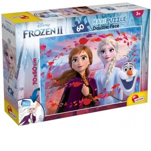 Puzzle de colorat maxi - Elsa, Anna si Olaf (60 piese)