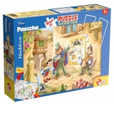 Puzzle de colorat maxi - Pinocchio (35 piese)