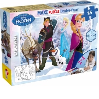 Puzzle de colorat maxi - Regatul de gheata (35 piese)