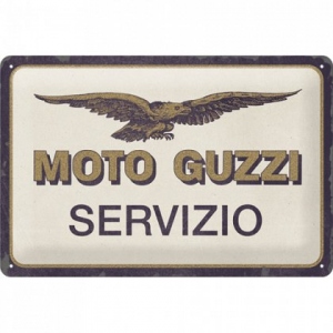 Placa metalica 20x30 Moto Guzzi - Servizio