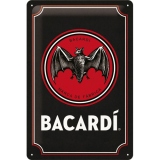 Placa metalica 20x30 Bacardi - Logo Black