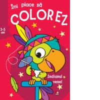 Imi place sa colorez. Indianul vesel (3-5 ani)