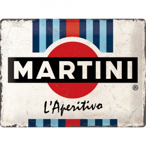 Placa metalica 30x40 Martini - L'aperitivo Racing Stripes