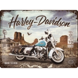 Placa metalica 30x40 Harley-Davidson - Route 66 Road King Classic
