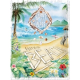 Placa metalica 30x40 Happiness is a day at the beach