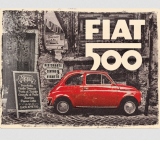 Placa metalica 30X40 Fiat 500