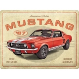 Placa 30x40 Ford Mustang -GT 1967 Red