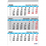 Calendar 2021 de Perete, A3 Triptic Lucios