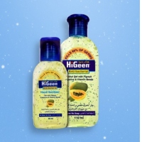 HiGeen gel antibacterian pentru maini cu vitamine si glicerina, Papaya (alcool 70%) 110ml