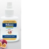 HiGeen spray dezinfectant pentru maini, masca sau suprafete, Maracuja (alcool 70%) 100ml
