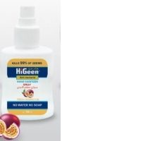 HiGeen spray dezinfectant pentru maini, masca sau suprafete, Maracuja (alcool 70%) 100ml