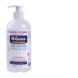 HiGeen gel antibacterian pentru maini, Fresh Lemon (alcool 70%) 1 L