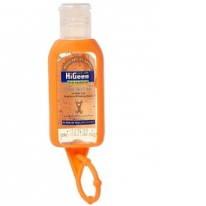 HiGeen gel antibacterian pentru maini cu vitamine si glicerina, in invelitoare gumata cu agatatoare Oud (alcool 70%) 50ml