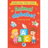 Animal alphabet. English for kids. Carte de colorat