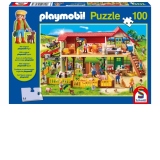 Puzzle 100 piese playmobil - La ferma