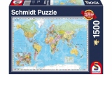 Puzzle 1500 piese - Harta lumii