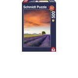 Puzzle 500 piese - Field Of Lavender, Provence