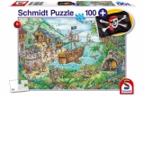 Puzzle 100 piese - Insula piratilor