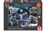 Puzzle 1000 piese Lisa Parker - Lupii magnifici