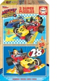 Puzzle 2 in 1 Mickey and the Roadster Racer