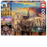 Puzzle 1000 piese Notre Dame Collage