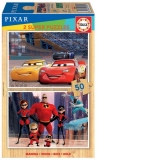 Puzzle 2 in 1 Cars + Incredibles