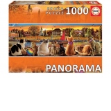 Puzzle 1000 piese panoramic Cats on the Quay