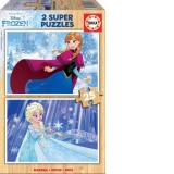 Puzzle 2x25 piese Frozen