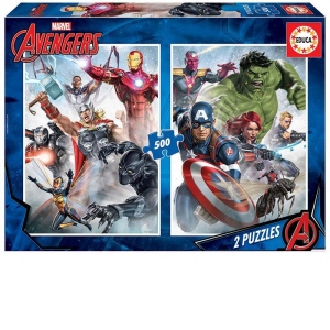 Puzzle 500 piese 2 x 500 Avengers