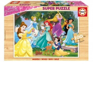 Puzzle lemn 100 piese Disney Princess