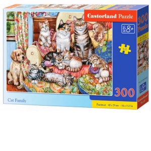 Puzzle Cat Family, 300 piese