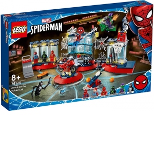 LEGO Marvel Super Heroes - Atacul asupra bazei lui Spider-Man 76175, 466 piese