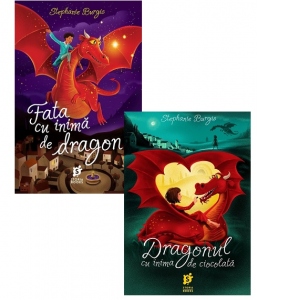 Pachet 2 carti Stephanie Burgis: 1. Fata cu inima de dragon, 2. Dragonul cu inima de ciocolata