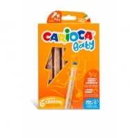 Creion color 6 culori 3 in 1 Carioca Baby