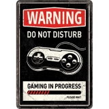 Carte postala metalica "Gaming in progress"
