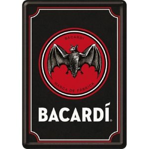 Carte postala metalica "Bacardi Logo Black"