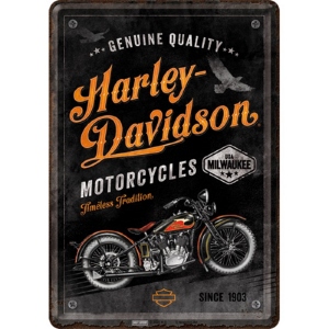 Carte postala metalica "Harley-Davidson - Timeless Tradition"