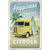Placa metalica 20x30 Citroen Type H - Happiness Comes In Waves