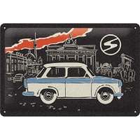 Placa metalica 20x30 Trabant - Berlin Black