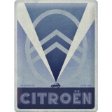 Placa 30x40 Citroen - 2CV Logo Blue