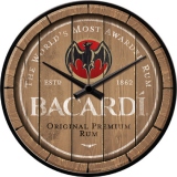 Ceas de perete Bacardi - Wood Barrel Logo