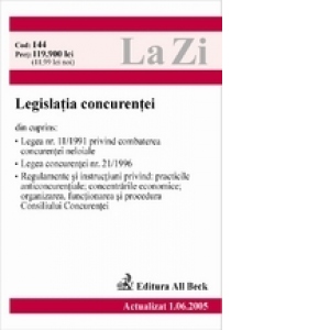 Legislatia concurentei (actualizat la 01.06.2005)