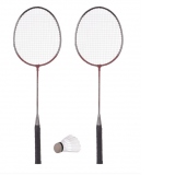 Set badminton Maxtar, Rosu/Negru, 80x20x4 cm