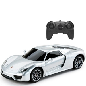 Masina cu telecomanda Porsche 918 Spyder Argintiu cu scara 1 la 24