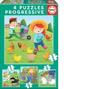 Puzzle 6+9+12+16 Farm Animals