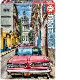Puzzle 1000 piese Vintage Car in Old Havana