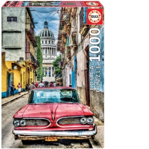 Puzzle 1000 piese Vintage Car in Old Havana