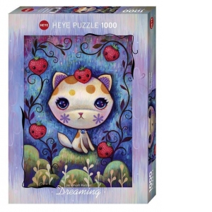 Puzzle 1000 piese Strawberry Kitty