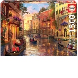 Puzzle 1500 piese Atardecer en Venecia