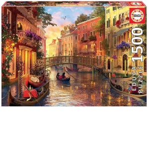 Puzzle 1500 piese Atardecer en Venecia